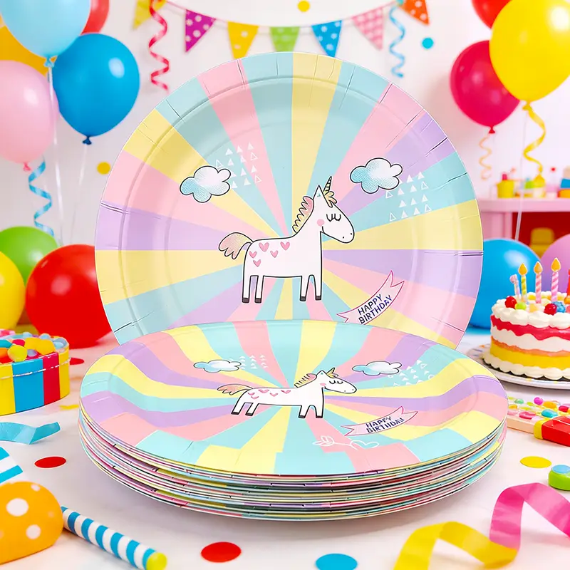 Piatto di carta rotondo usa e getta da 7 pollici